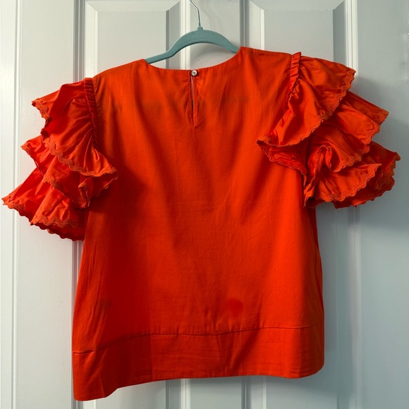 NWT Harshman Juliette Blouse in Coral - Picture 4 of 5